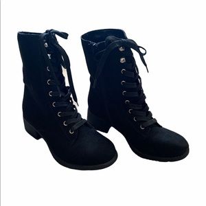 Cute black combat boots